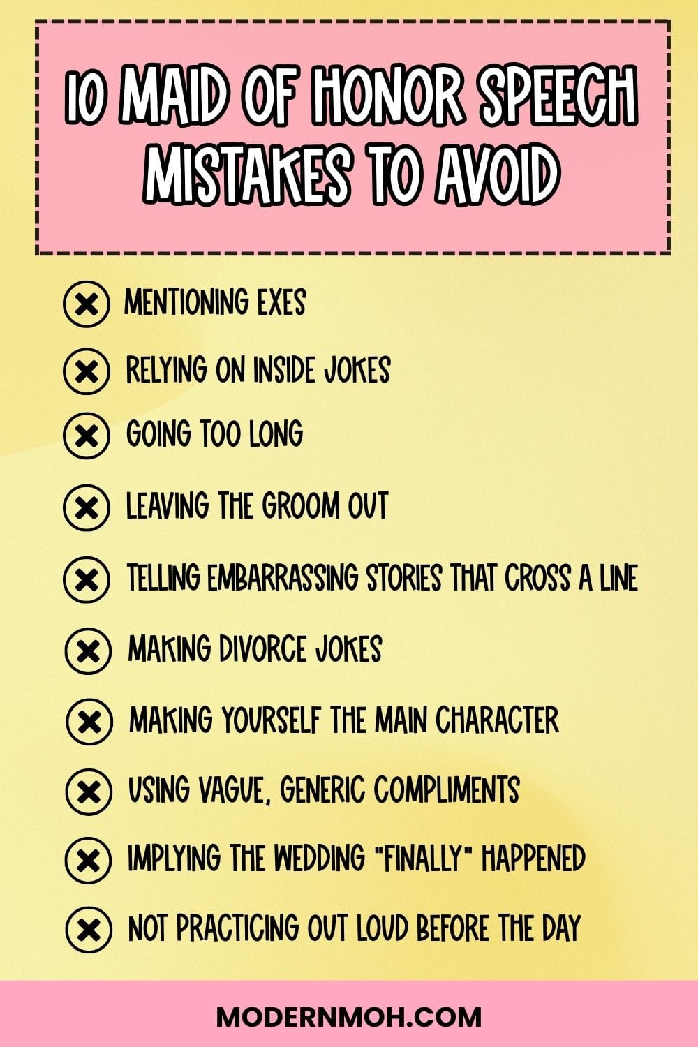 What Not to Say in a Maid of Honor Speech (8 Mistakes to Avoid)