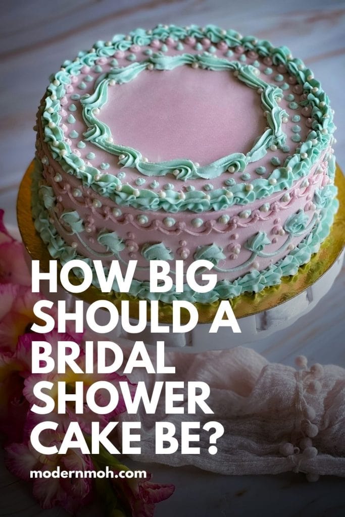 How big should a bridal shower cake be pin