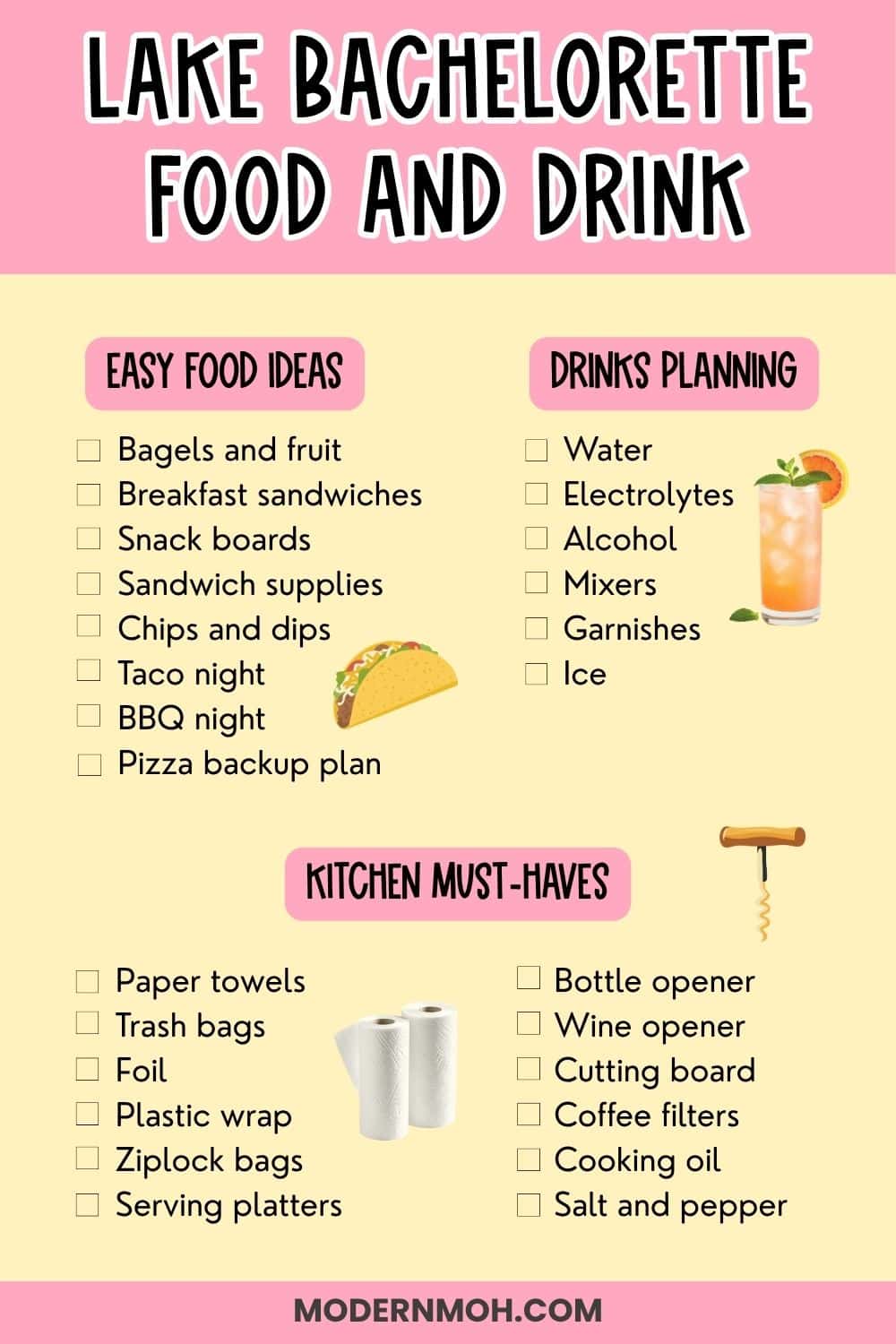 The Ideal Bachelorette Party Itinerary Template (Weekend Breakdown Example)