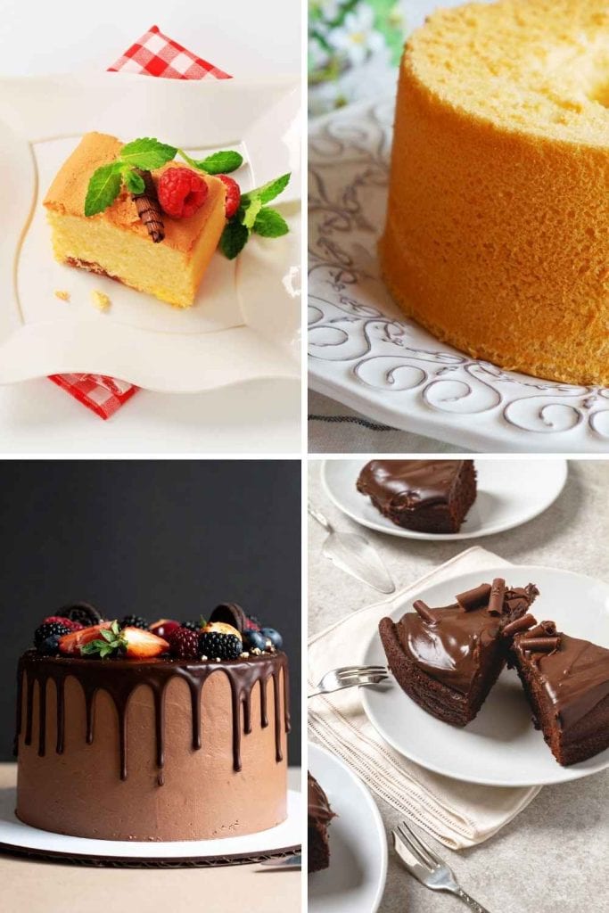 Lemon Sponge and Chocolate Cake