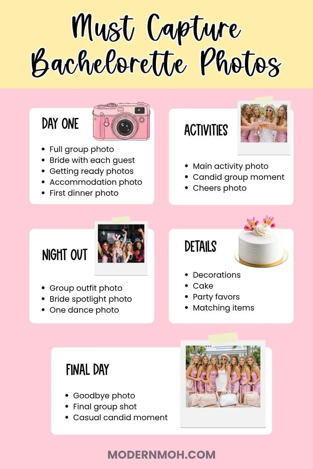 Bachelorette Party Photo Checklist: 7 Must‑Capture Moments