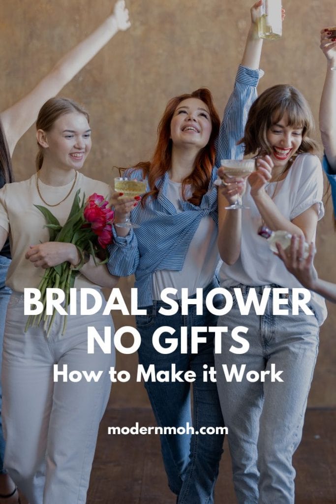 Bridal shower no gifts pin