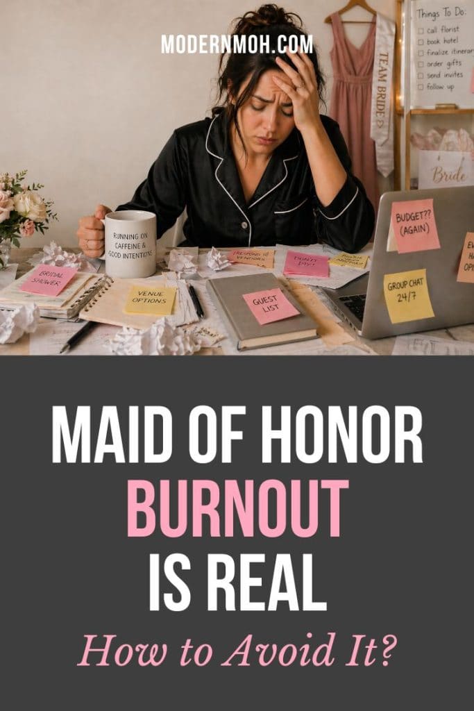 Maid of honor burnout pin