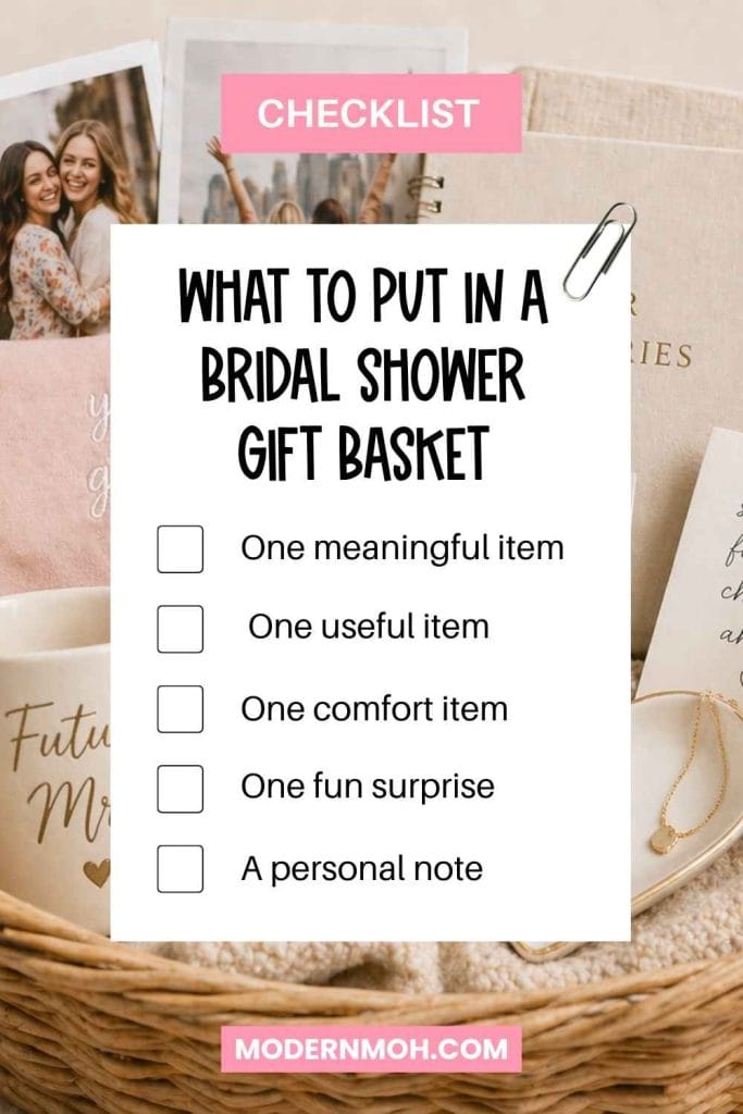What to Put in a Bridal Shower Gift Basket Checklist