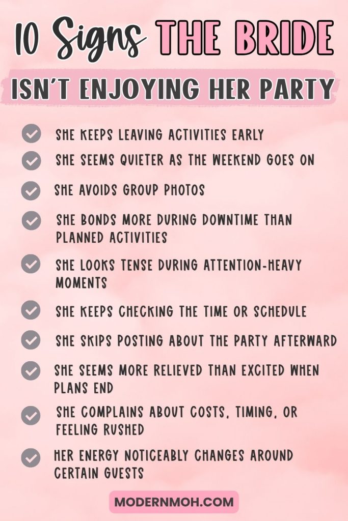 10 Signs the Bride Isn&rsquo;t Enjoying Her Party