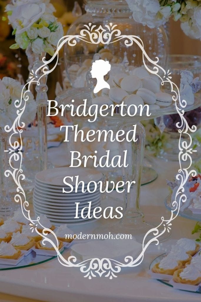 Bridgerton themed bridal shower ideas pin