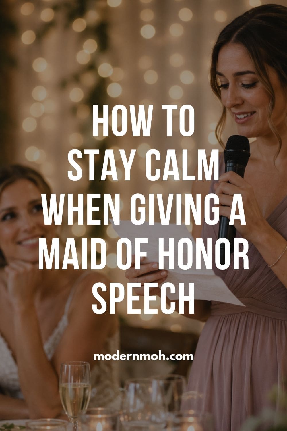 How to Calm Nerves Before Giving a Maid of Honor Speech