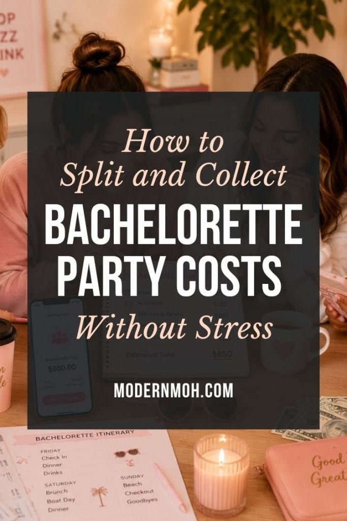 How to split bachelorette party costs pin