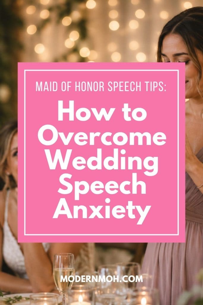 Overcome wedding speech anxiety pin