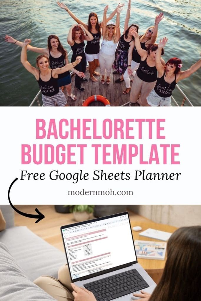 Bachelorette budget template pin