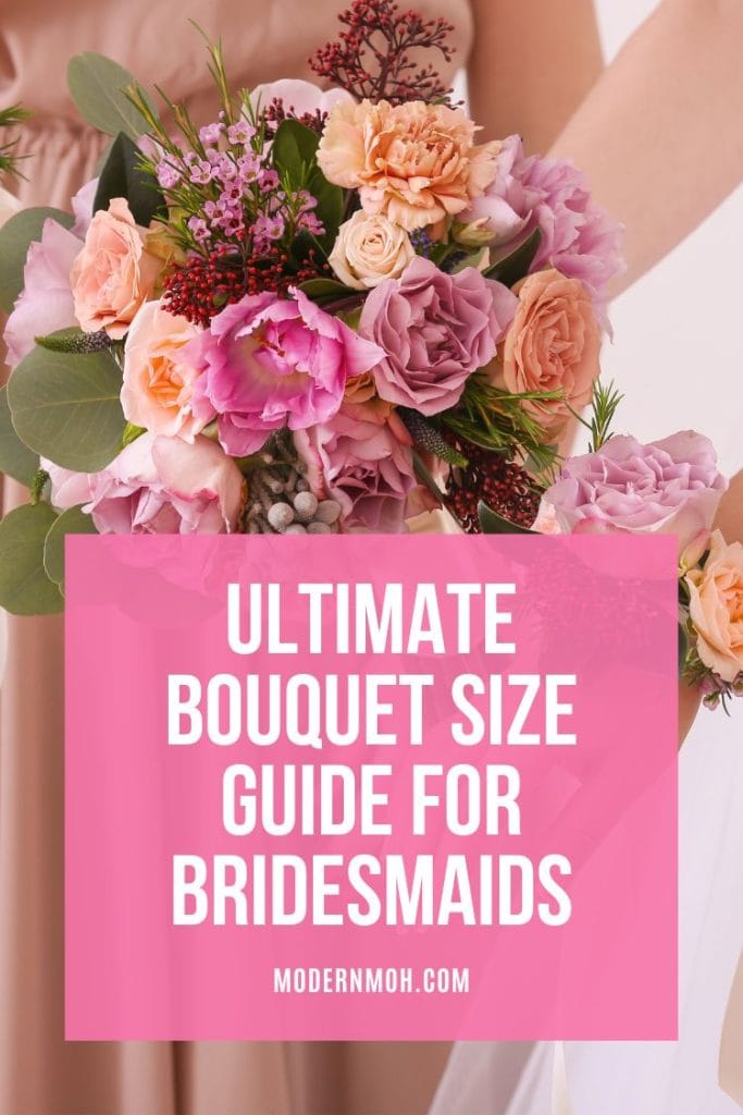 Bouquet size for bridesmaids pin