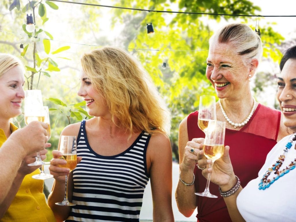 Mixed Age Bachelorette Party Wine tasting