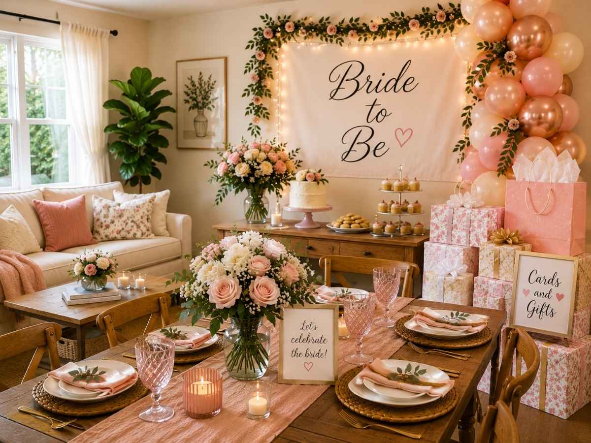 Bridal Shower Ideas At Home featured image showing decor and ideas