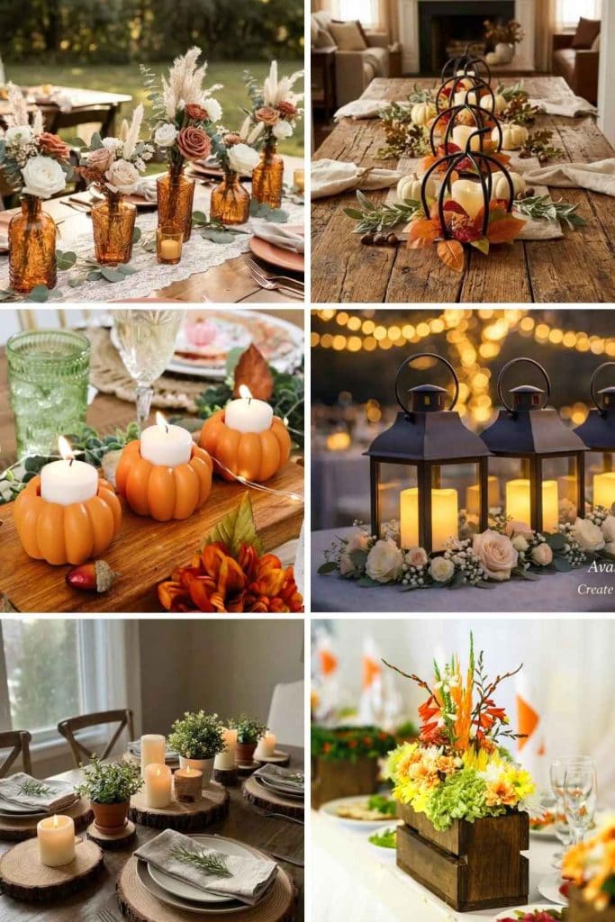 Fall Bridal Shower Centerpieces