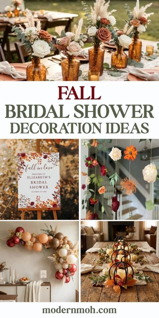 Fall bridal shower decor ideas pin