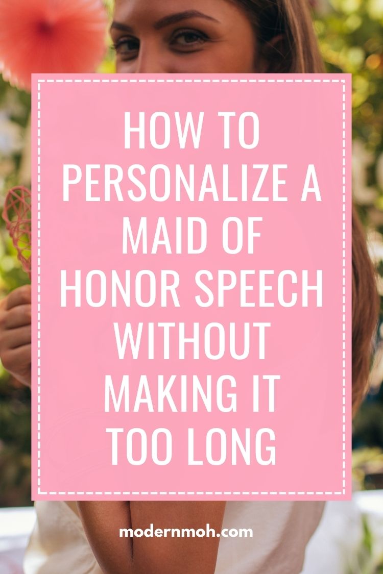 How to Personalize a Maid of Honor Speech Without Making It Too Long