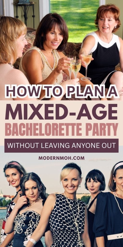 Plan a mixed age bachelorette party pin