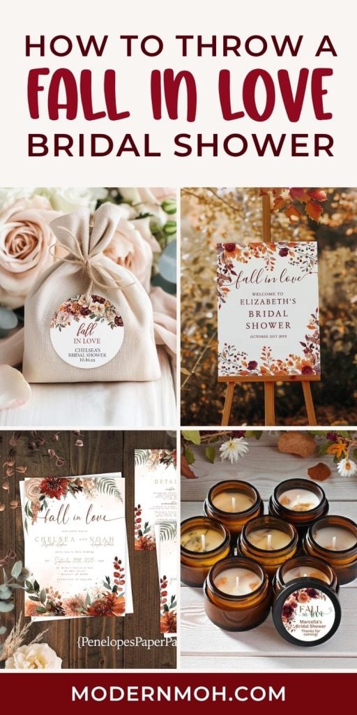 Throw a fall in love bridal shower pin