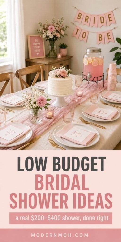 Low budget bridal shower ideas pin