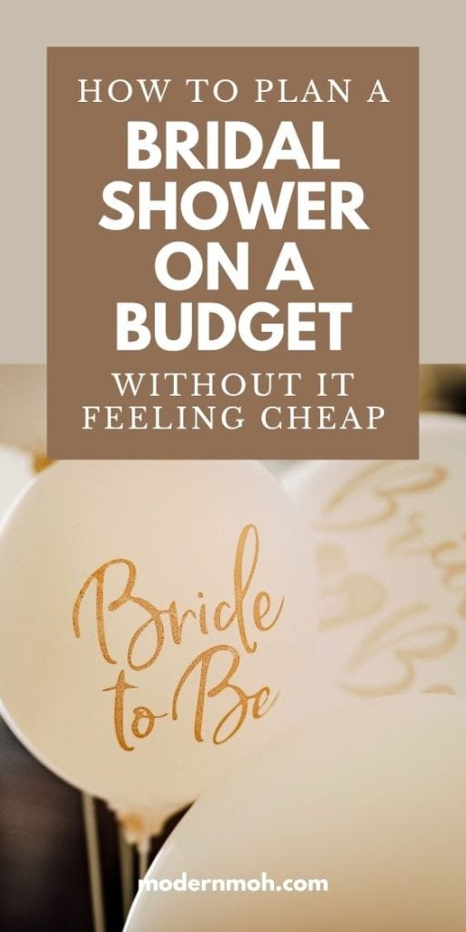 Plan bridal shower on a budget pin