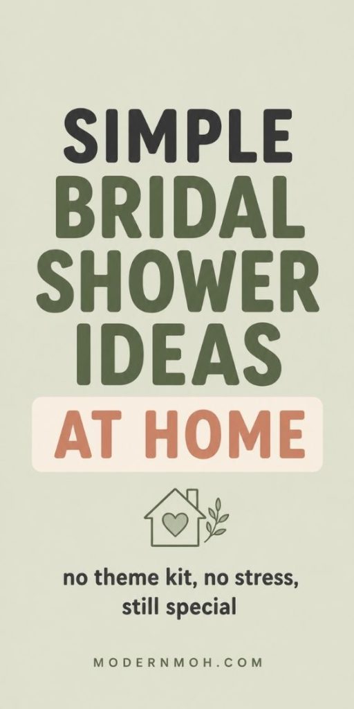 Simple bridal shower ideas at home pin