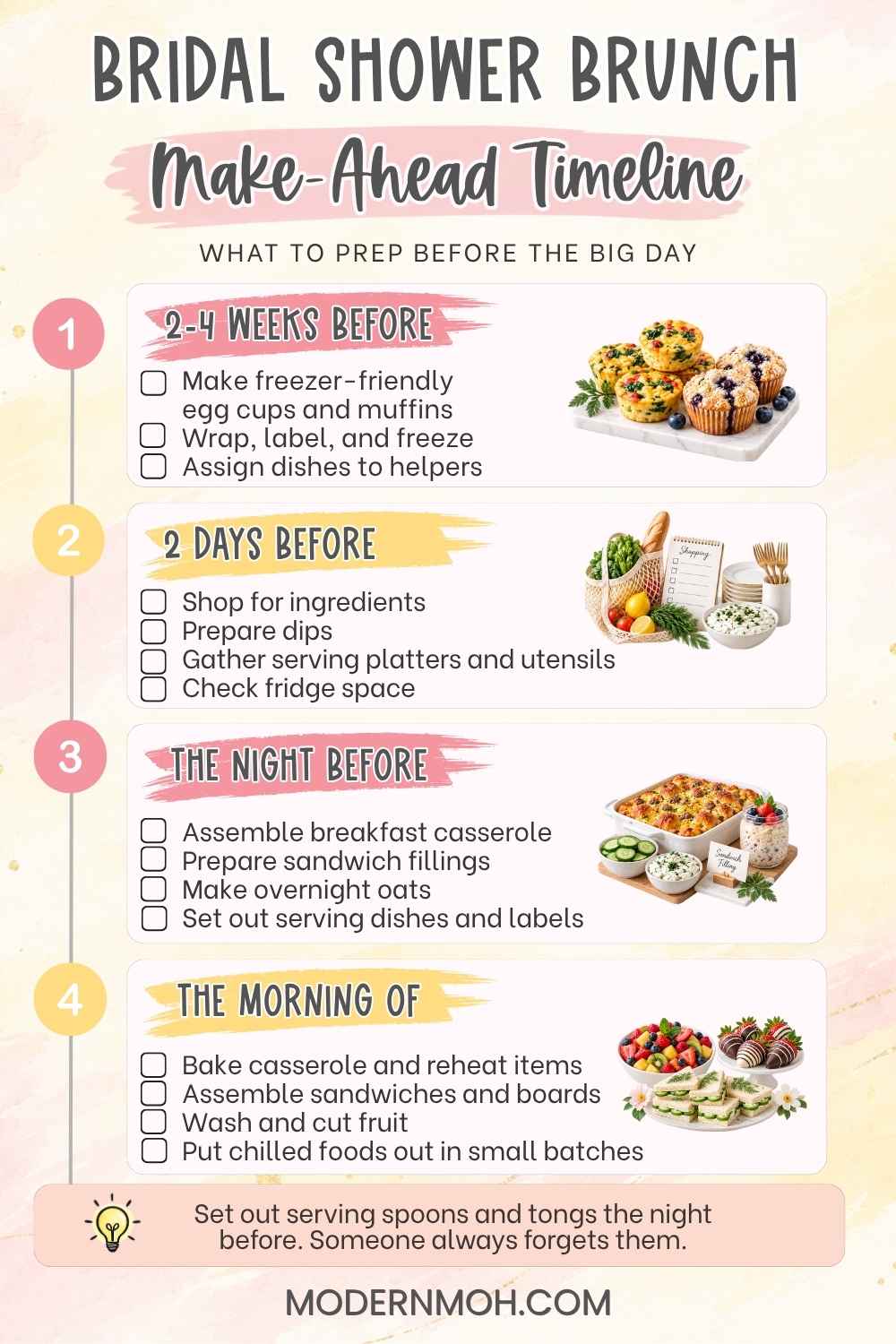25 Bridal Shower Brunch Food Ideas (Easy, Make-Ahead Menu)