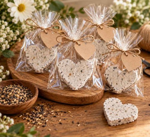 Heart-Shaped Wildflower Seed Bombs