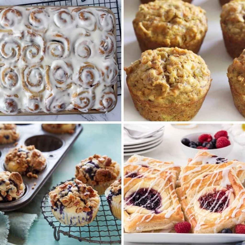 Muffins and Pastries as part of a bridal shower brunch menu